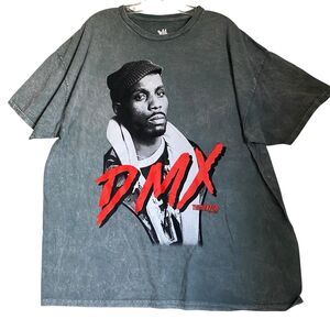 DMX Rap Hiphop Graphic Concert T-shirt Women 2X Gray Short Sleeve Licensed